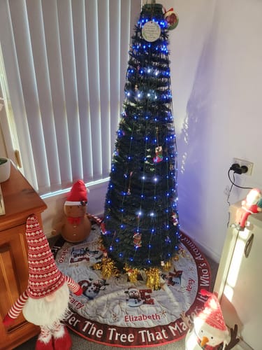 Customer photo review of It's Not What's Under The Tree That Matters - Personalized Family Tree Skirt