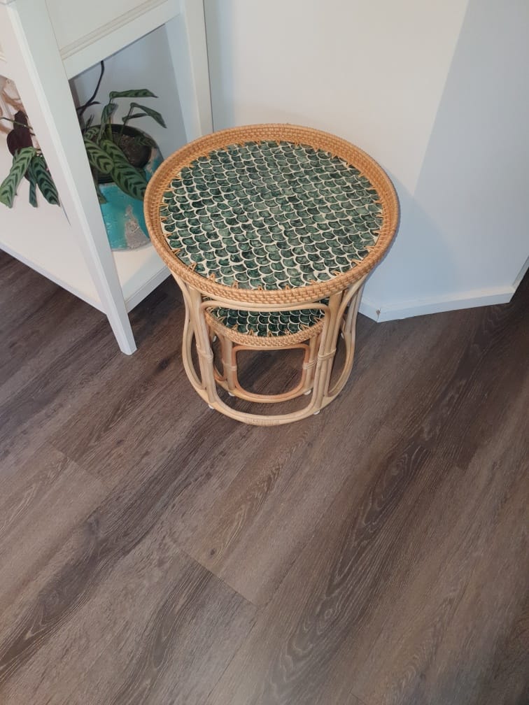 Customer photo review of Sirena Rattan Table Set