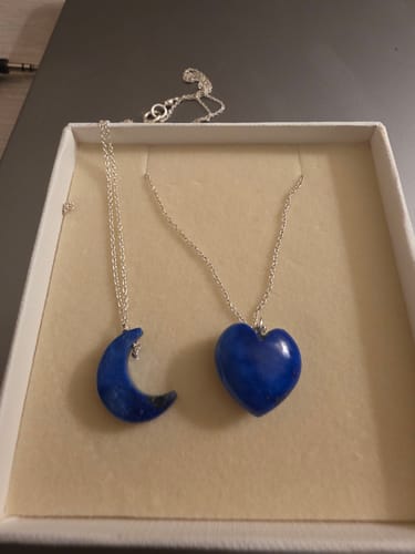 Customer photo review of adhva - Lapis Lazuli Luna Pendant