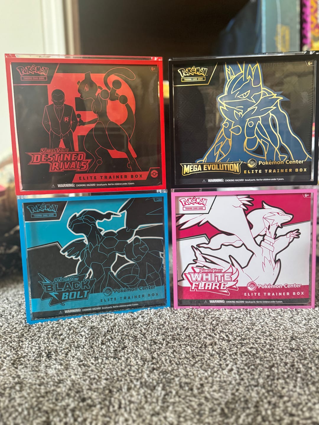 Customer photo review of Premium Colored Acrylic Pokemon Elite Trainer Box Case