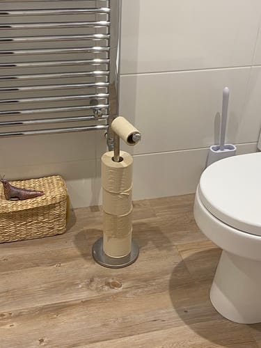 Customer photo review of Unbleached Bamboo Toilet Paper