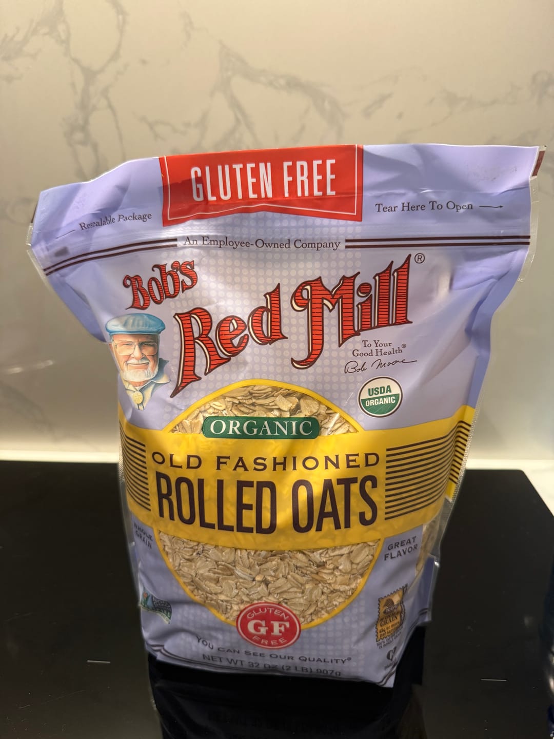 Customer photo review of Bob's Red Mill Organic Gluten Free Old Fashioned Rolled Oats (907g)