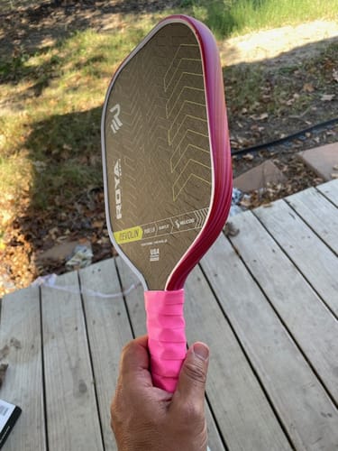 Customer photo review of Groovy Pink Edge Tape (3 pack) - Pickleball Paddle Edge Tape