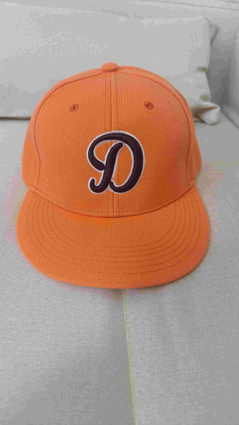 Customer photo review of Custom Red White-Black 3D Puff Embroidery Flat Embroidery Curved Eaves Sport Design Baseball Cap