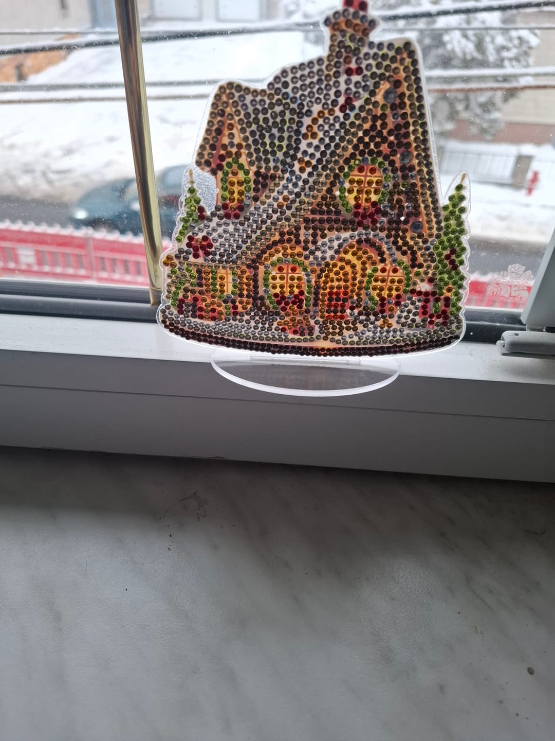 Customer photo review of Diamond Painting Ornament – Weihnachts-Haus