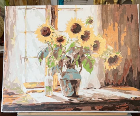 Customer photo review of Custom Landscape Paint By Numbers