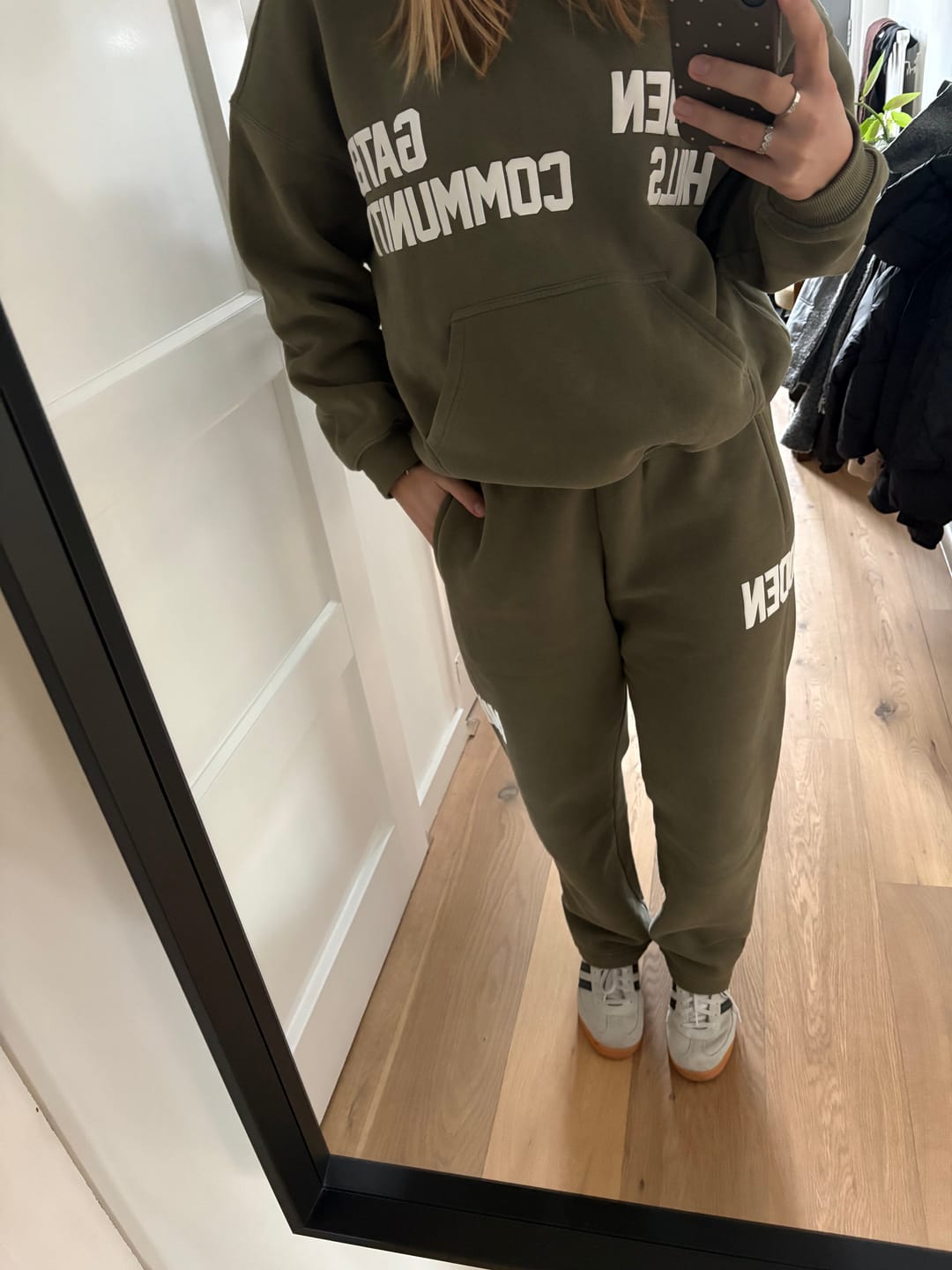 Customer photo review of GATED COMMUNITY HOODIE SAGE