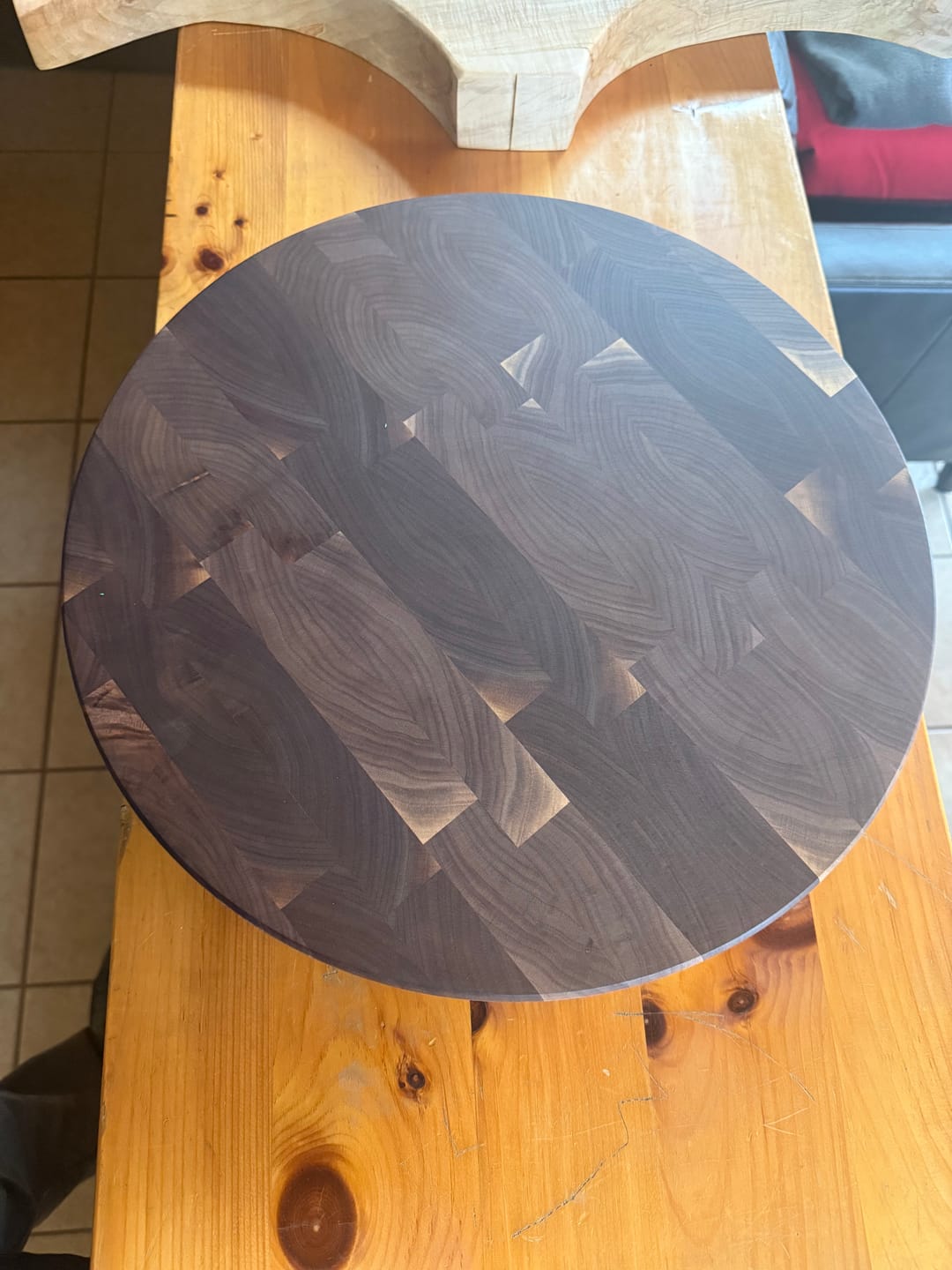 Customer photo review of 18" Circle + Clock Dials Style 2 Acrylic Router Template