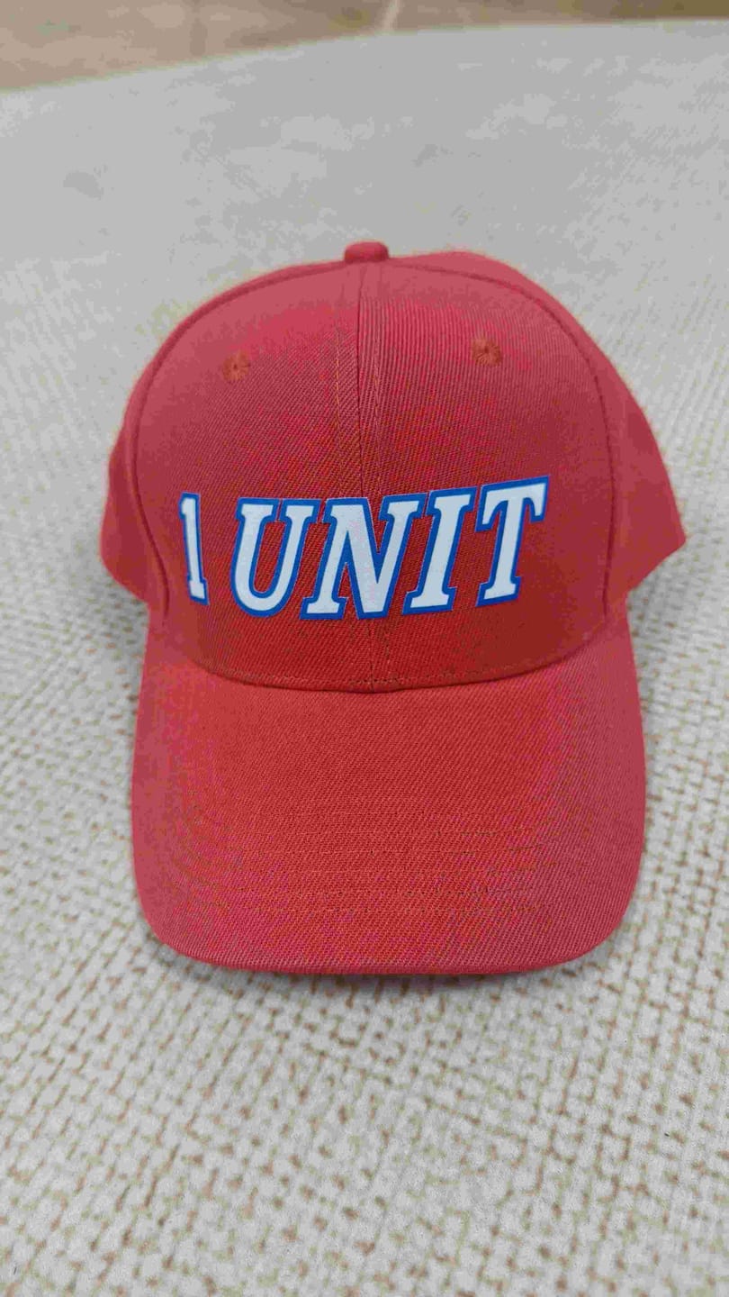 Customer photo review of Custom Royal White-Light Blue 3D Puff Embroidery Flat Embroidery Curved Eaves Sport Design Baseball Cap