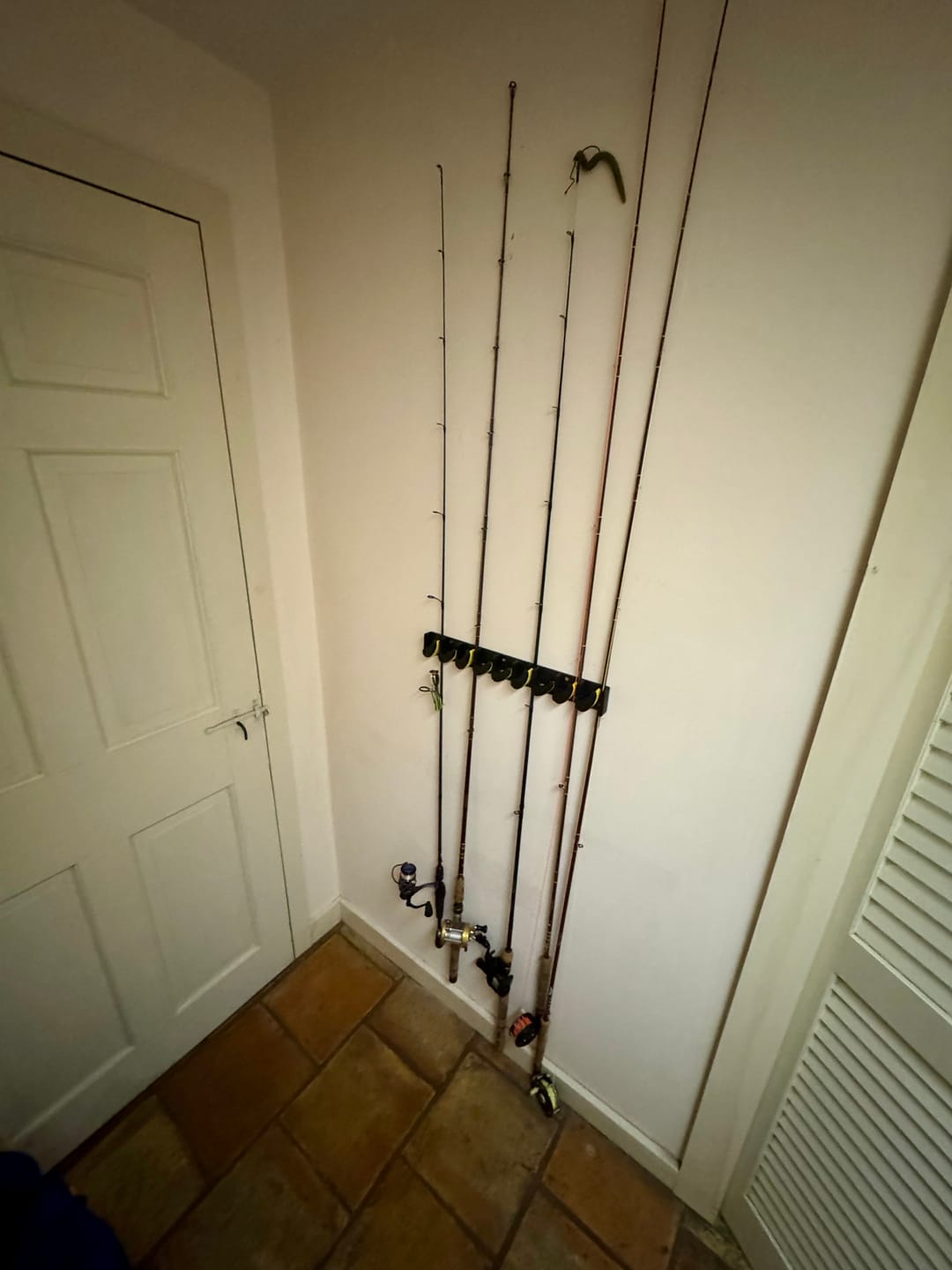 Customer photo review of Beyond Fishing GripLock Vertical Fishing Rod Rack