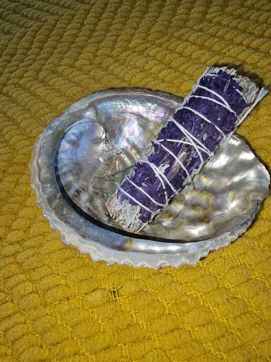 Customer photo review of Calming Blue Sage & Lavender Smudge Stick