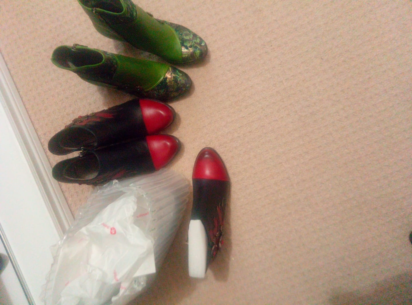 Customer photo review of Handmade Leather Bloom Ankle Boots