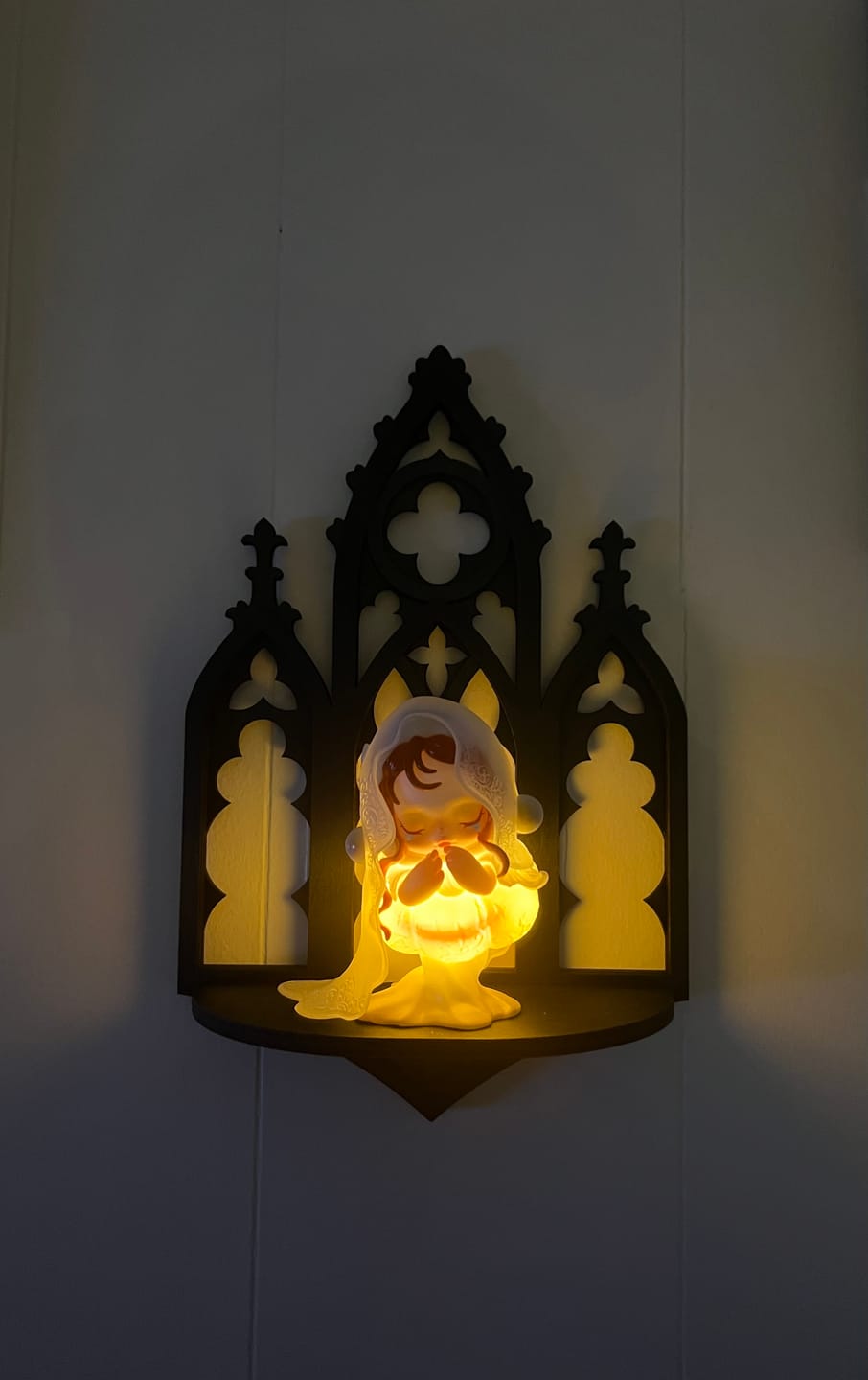Customer photo review of Mini Gothic Cathedral Wall Shelf