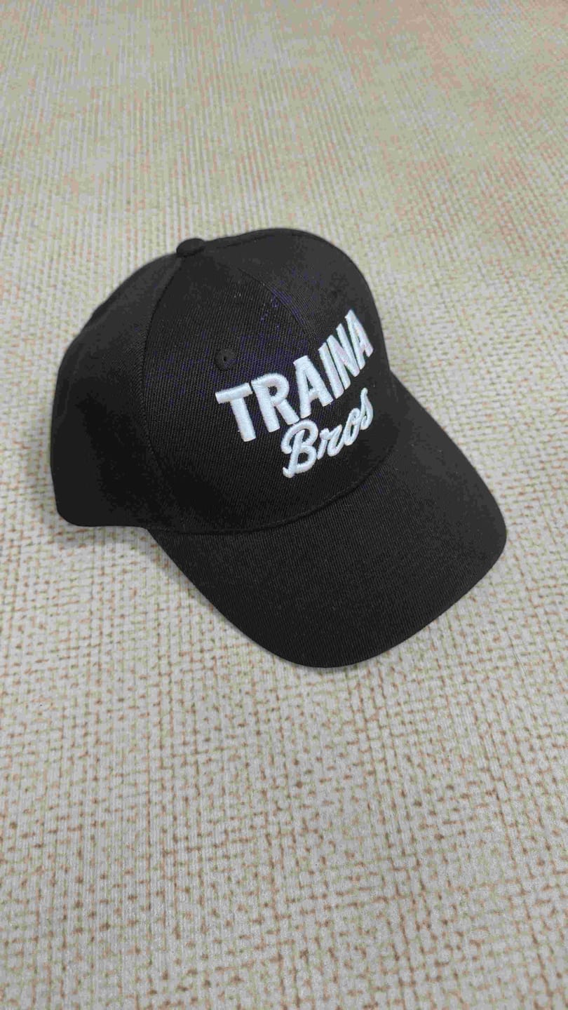 Customer photo review of Custom Red White-Black 3D Puff Embroidery Flat Embroidery Curved Eaves Sport Design Baseball Cap