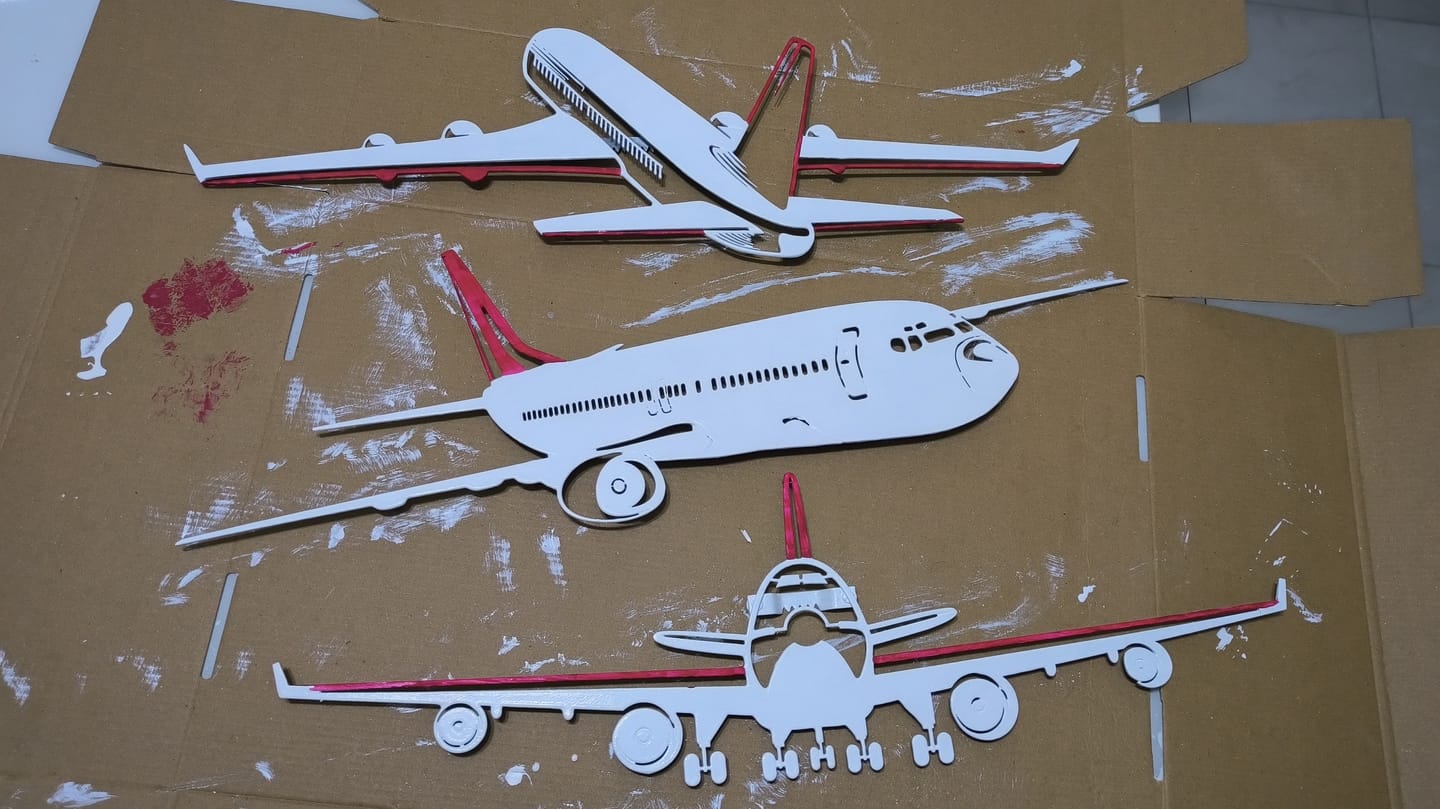 Customer photo review of Boeing 747 – Uçak Metal Duvar Dekoru