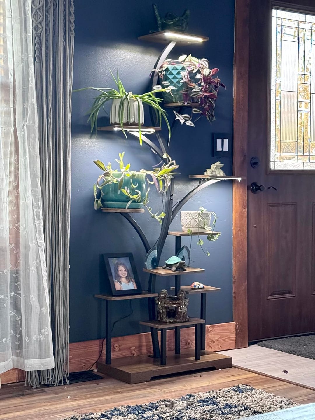 Customer photo review of 63" Indoor Plant Stand with Grow Lights