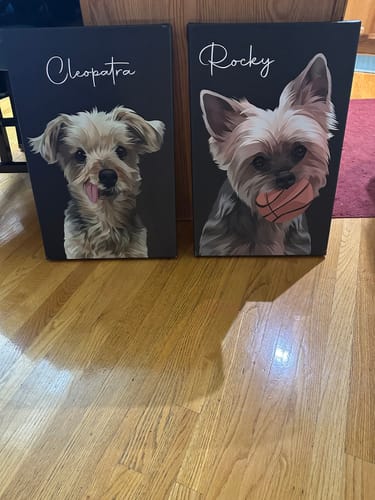 Customer photo review of Pet Art Canvas Wrap