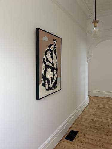 Customer photo review of Black Dress by Marco Marella | Framed Canvas Art Print