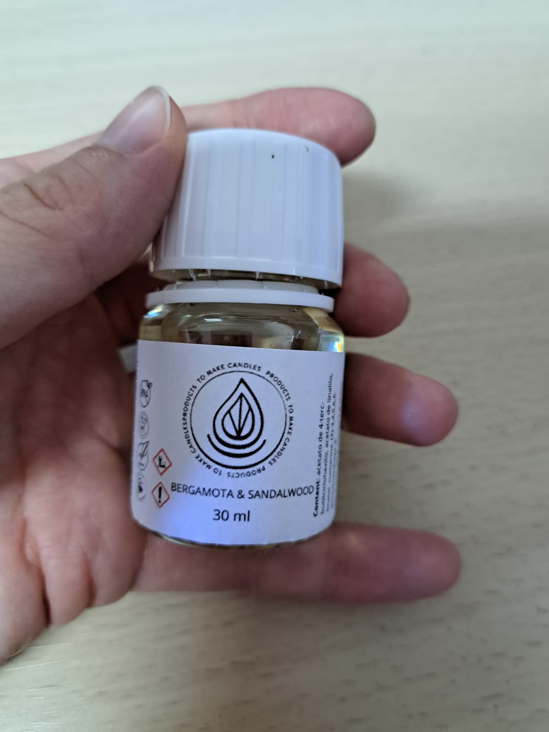 Customer photo review of Fragancia BERGAMOTA & SANDALWOOD