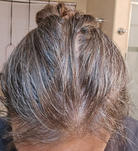 Customer photo review of Instant Dye Shampoo