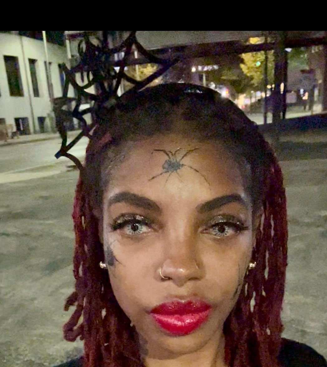 Customer photo review of Cosplay SpiderWeb Black Colored Contact Lenses