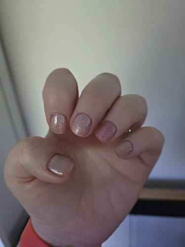 Customer photo review of Ice Ice Baby | Super Jellies DIY Hard Semi Cured Gel Nail Wraps