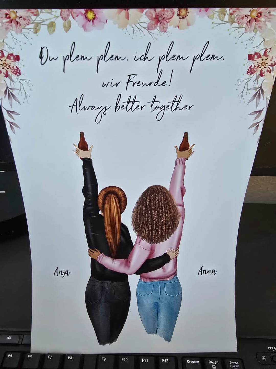 Customer photo review of Best Friends Forever - Personalisiertes Poster