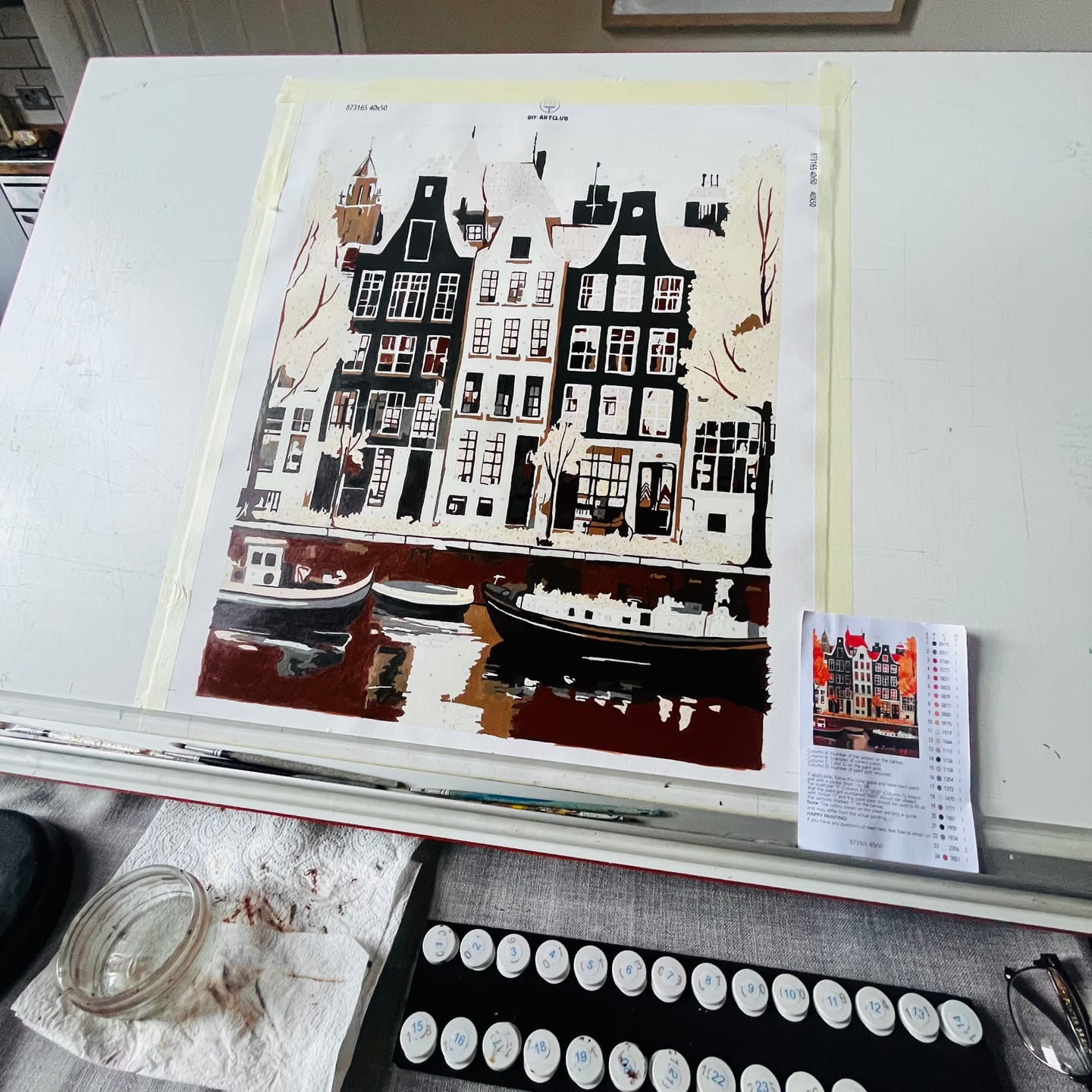 Customer photo review of Gorgeous Amsterdam | Paint by Numbers