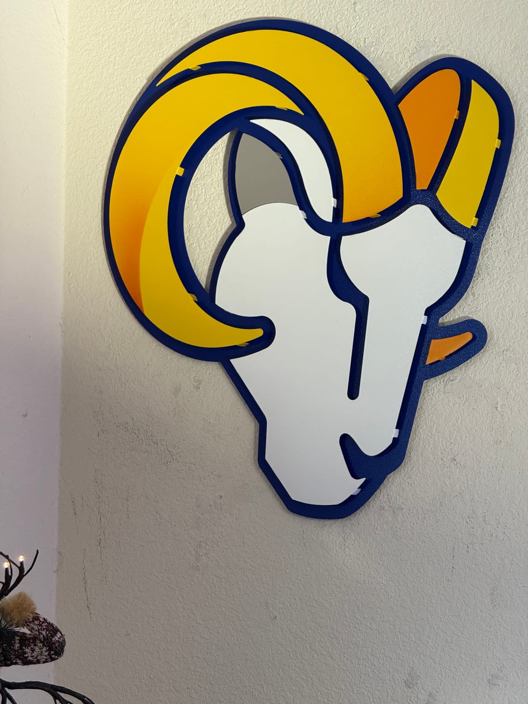 Customer photo review of Los Angeles Rams "RAM" Mascot 3D Vintage Metal Wall Art