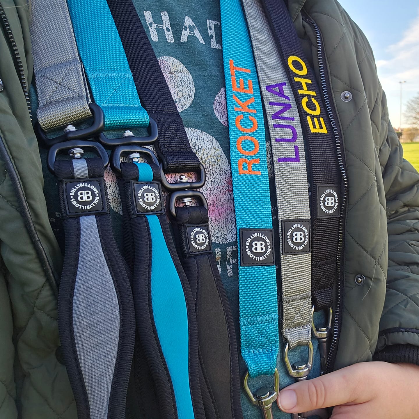 Customer photo review of Snap Hook Clasp Lead - Metal Grey