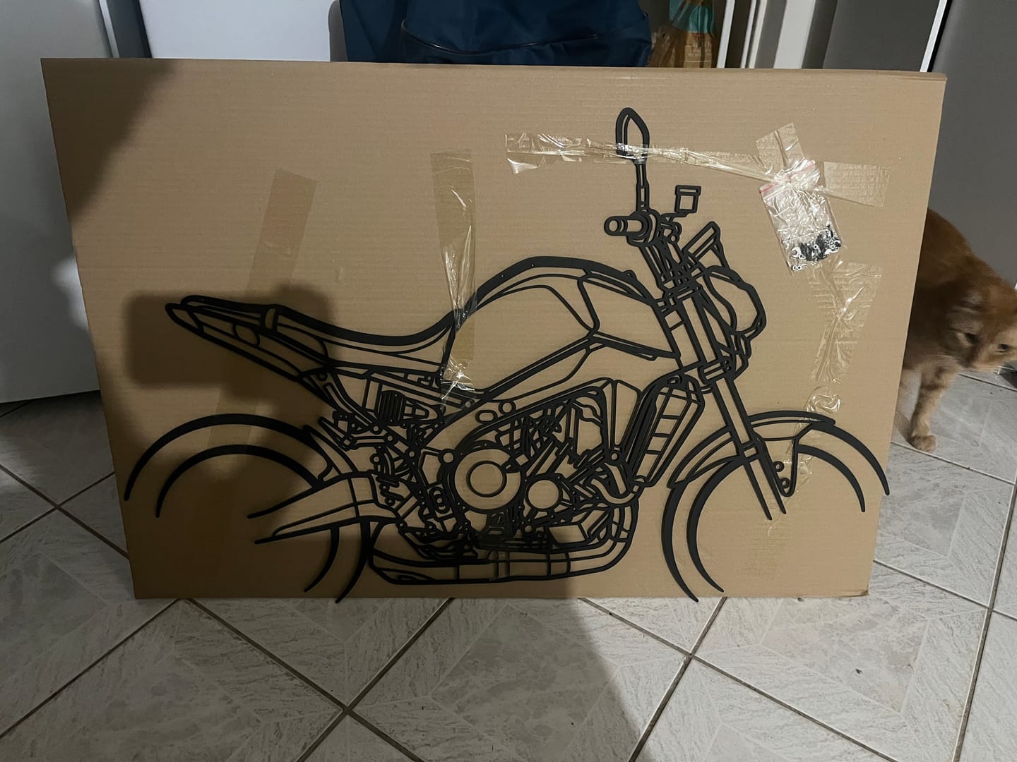 Customer photo review of MT-09 2021 Silhouette Metal Wall Art