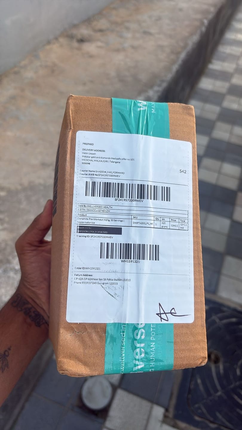 Customer photo review of Dynamite Pre-Workout (420g, 30 Servings) | Watermelon Ice