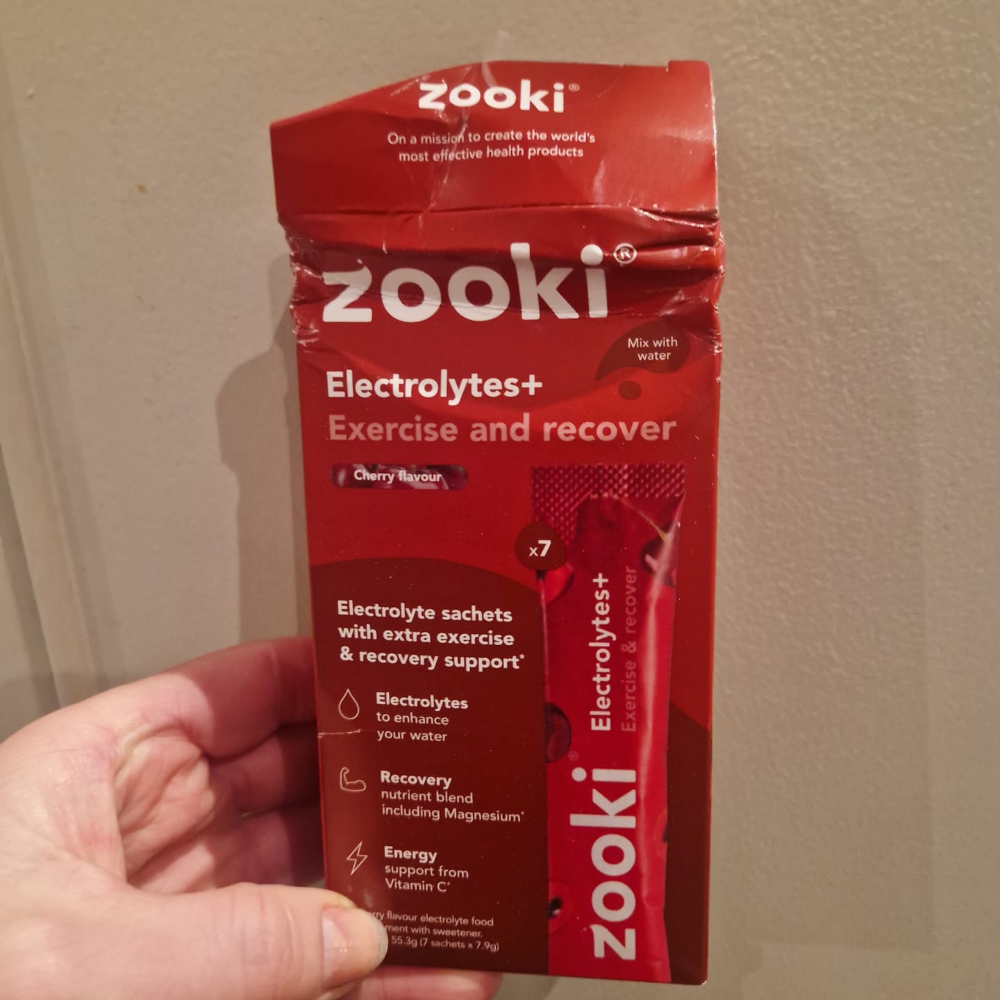 Customer photo review of Zooki Hydration+ Exercise and Recover