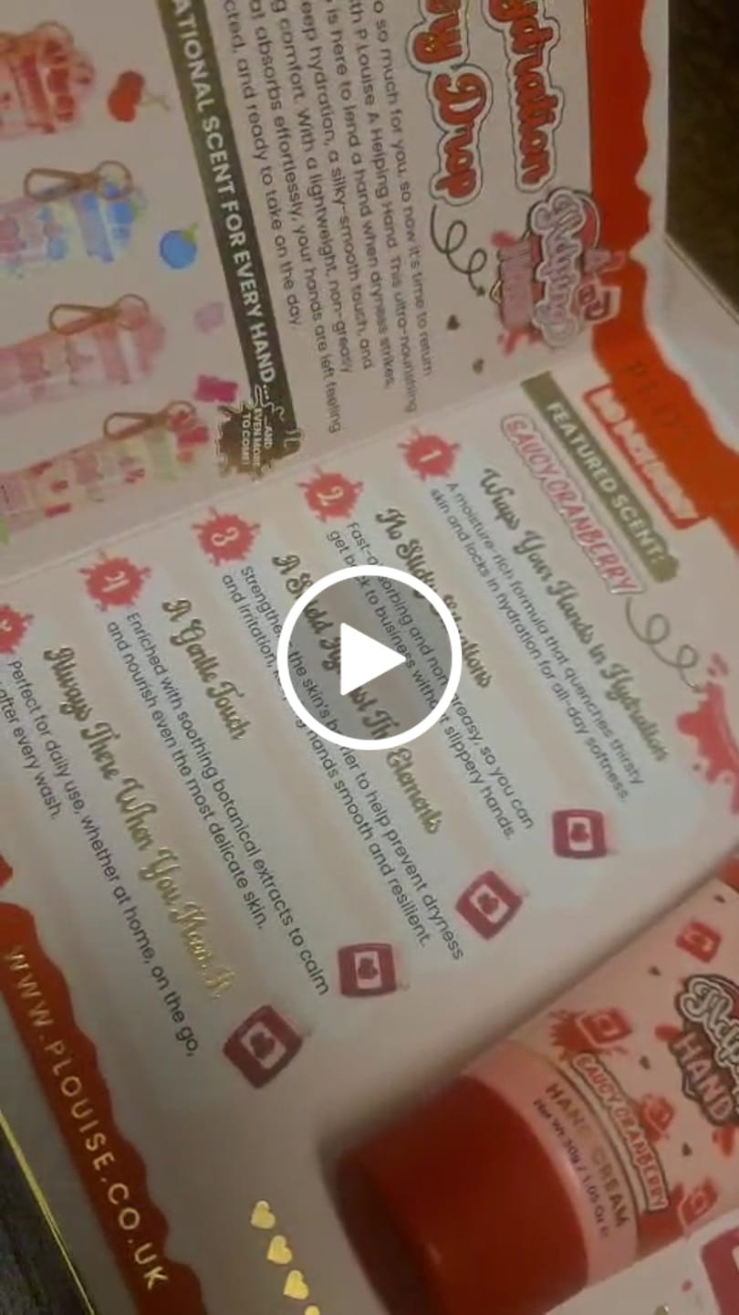 Customer video review of P.Louise Christmas Magazine - Saucy Cranberry Hand Cream