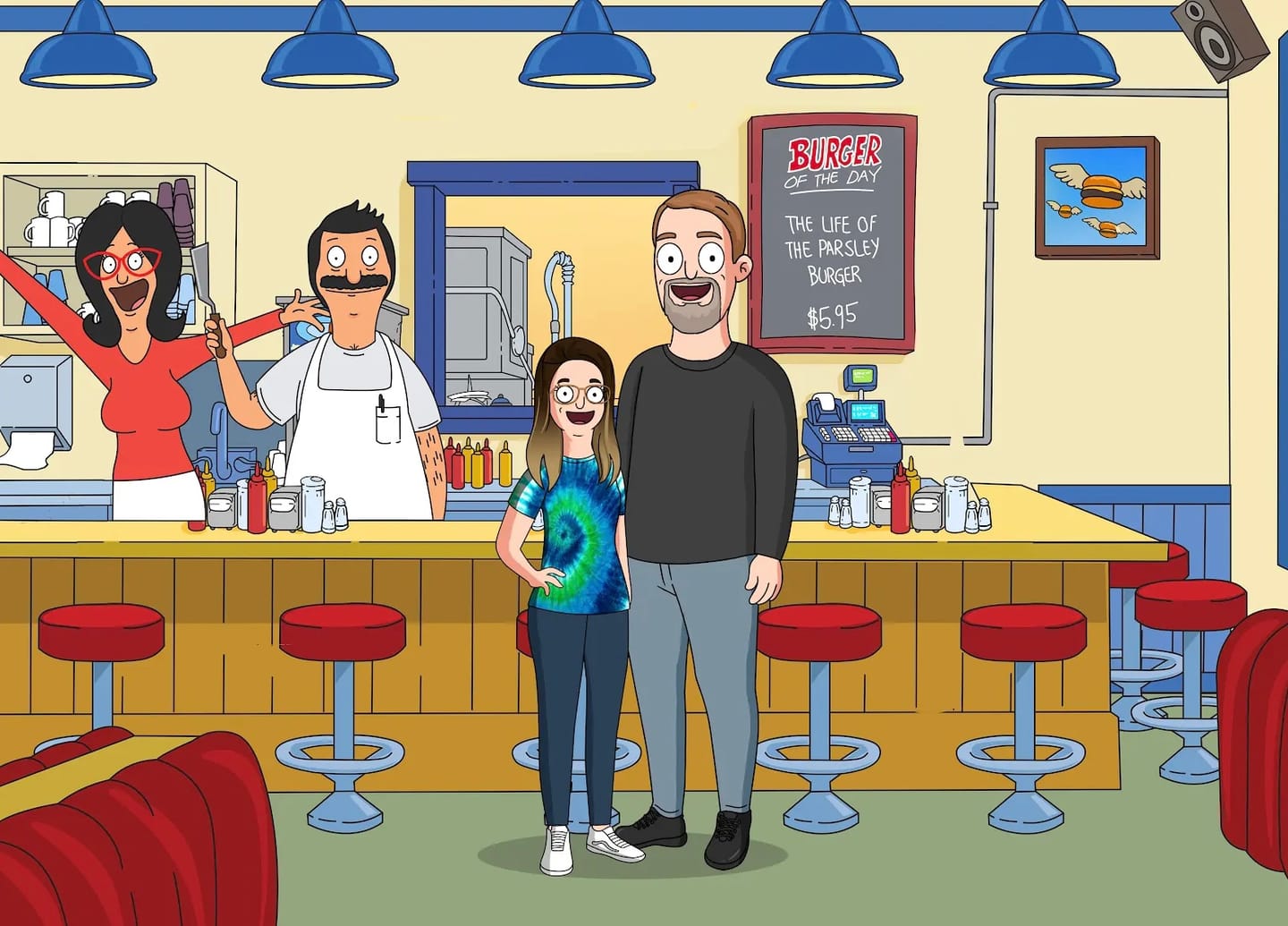 Customer photo review of 'Bob’s Burgers' Custom Portrait