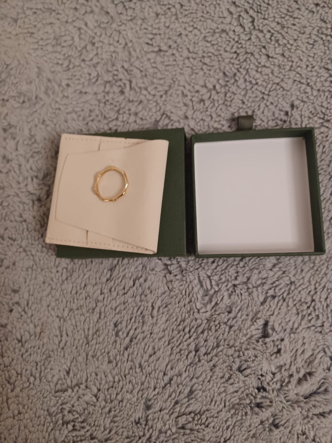 Customer photo review of Bamboo Ring With Stones