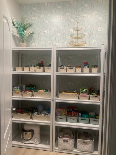 Customer photo review of Raybee 72"H Metal Storage Rack 2000LBS Adjustable Shelving for Kitchen, Living room