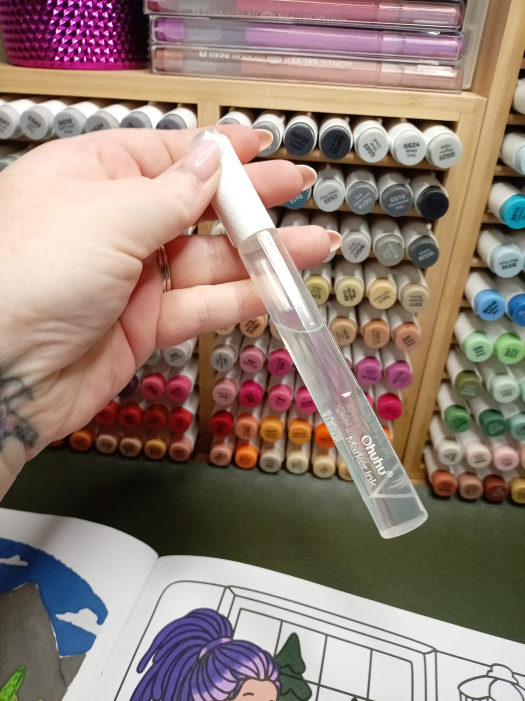 Customer photo review of Ohuhu Marker Ink 0 Refill for Alcohol marker