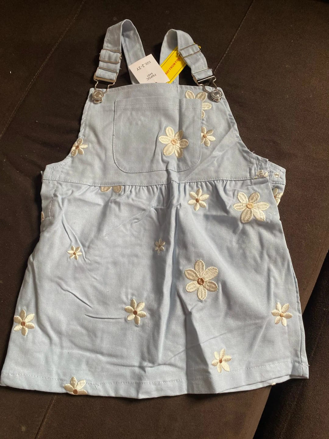 Customer photo review of Blue Flower Embroidery Dress