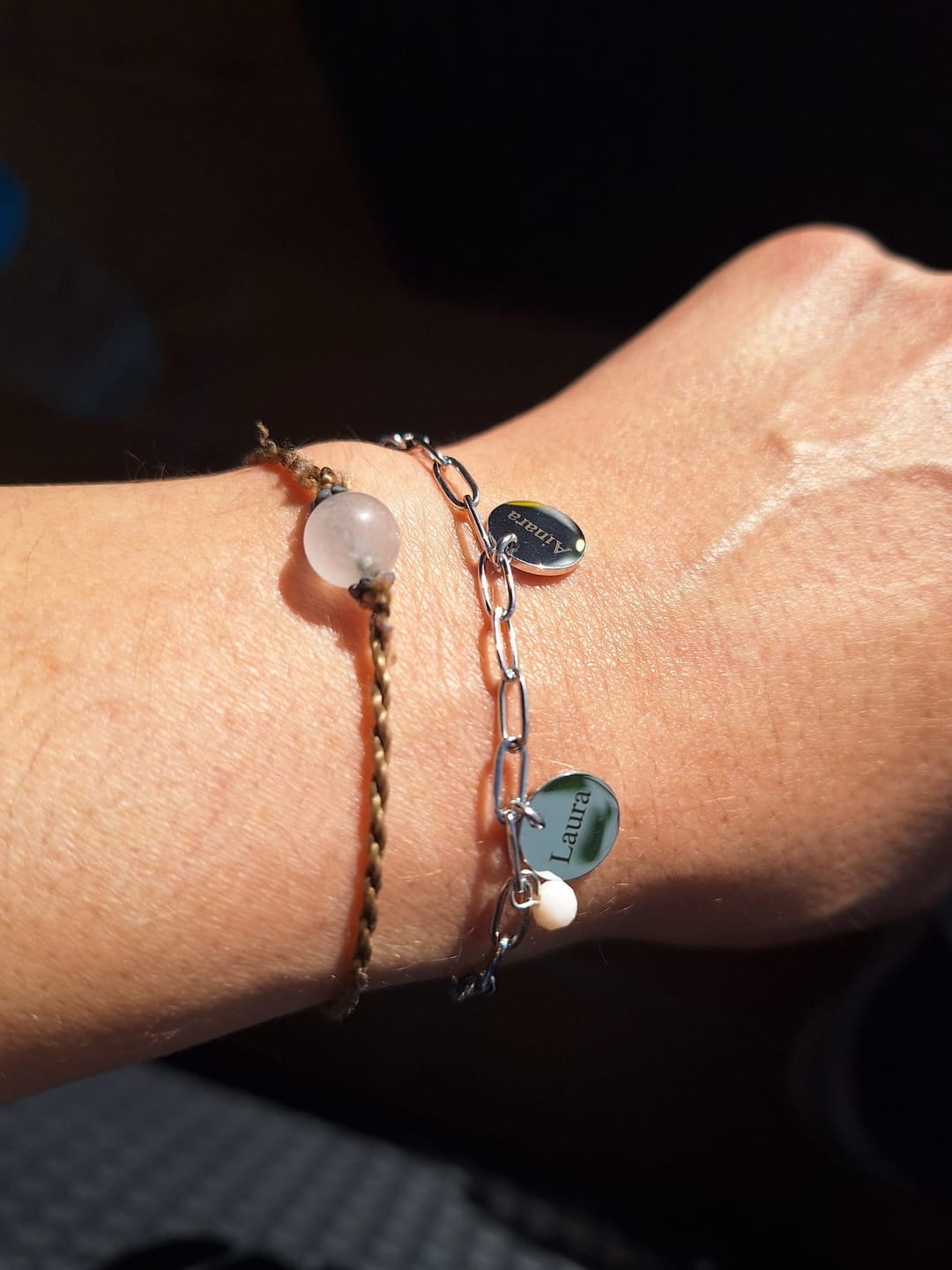 Customer photo review of Pulsera Alianza - Personalizado