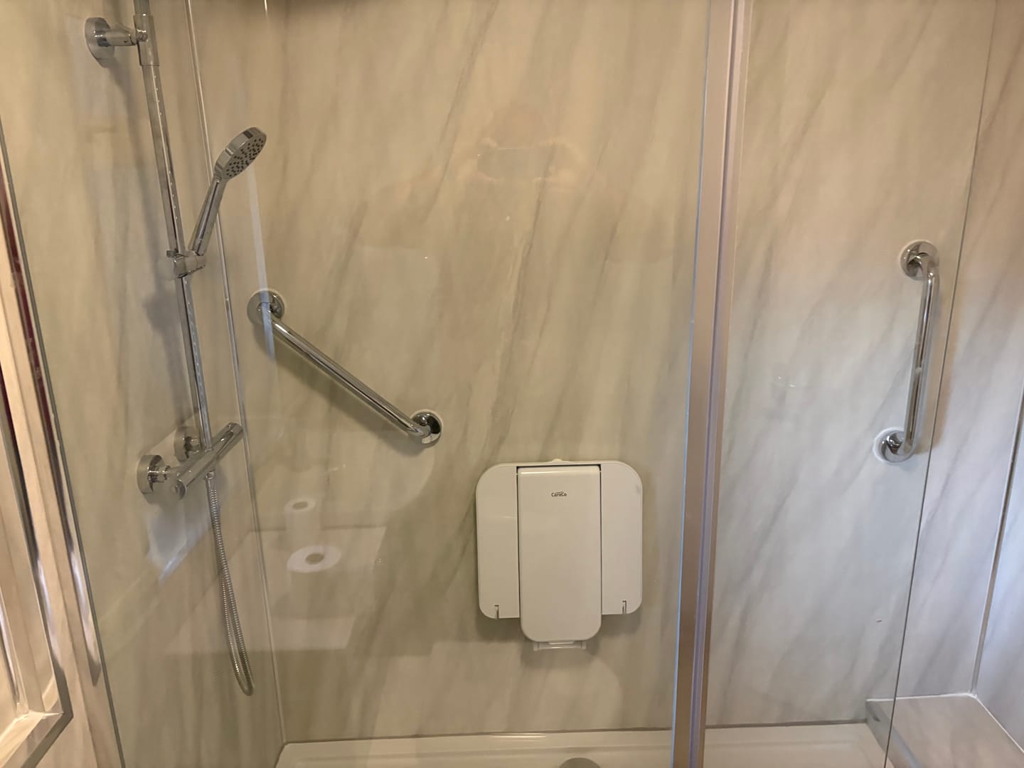 Customer photo review of 10mm Ocean Grey Ultra Matt Shower Panel 1M x 2.4M