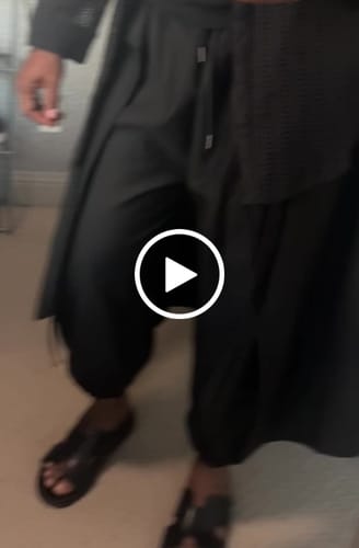 Customer video review of Oversized Loose Cropped Pants