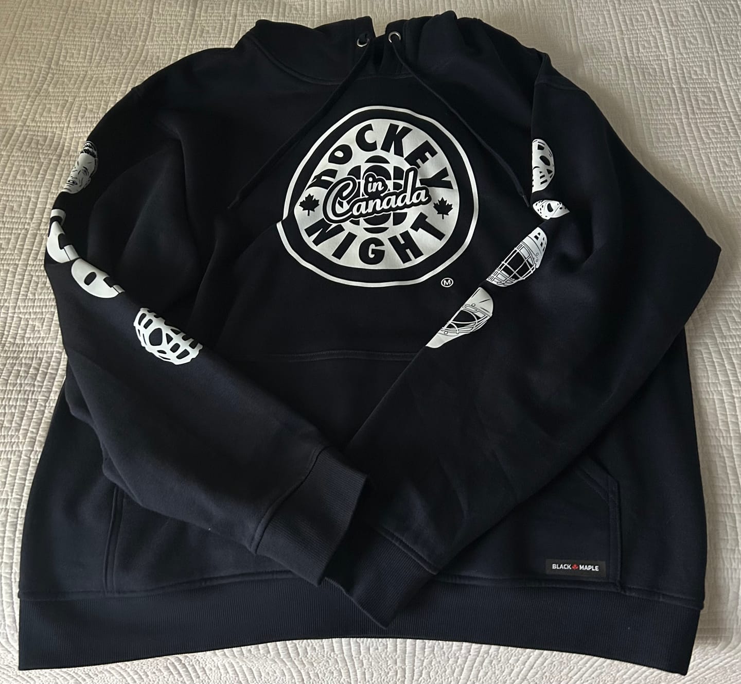 Customer photo review of Hockey Night in Canada Goalie Mask Evolution Hoodie
