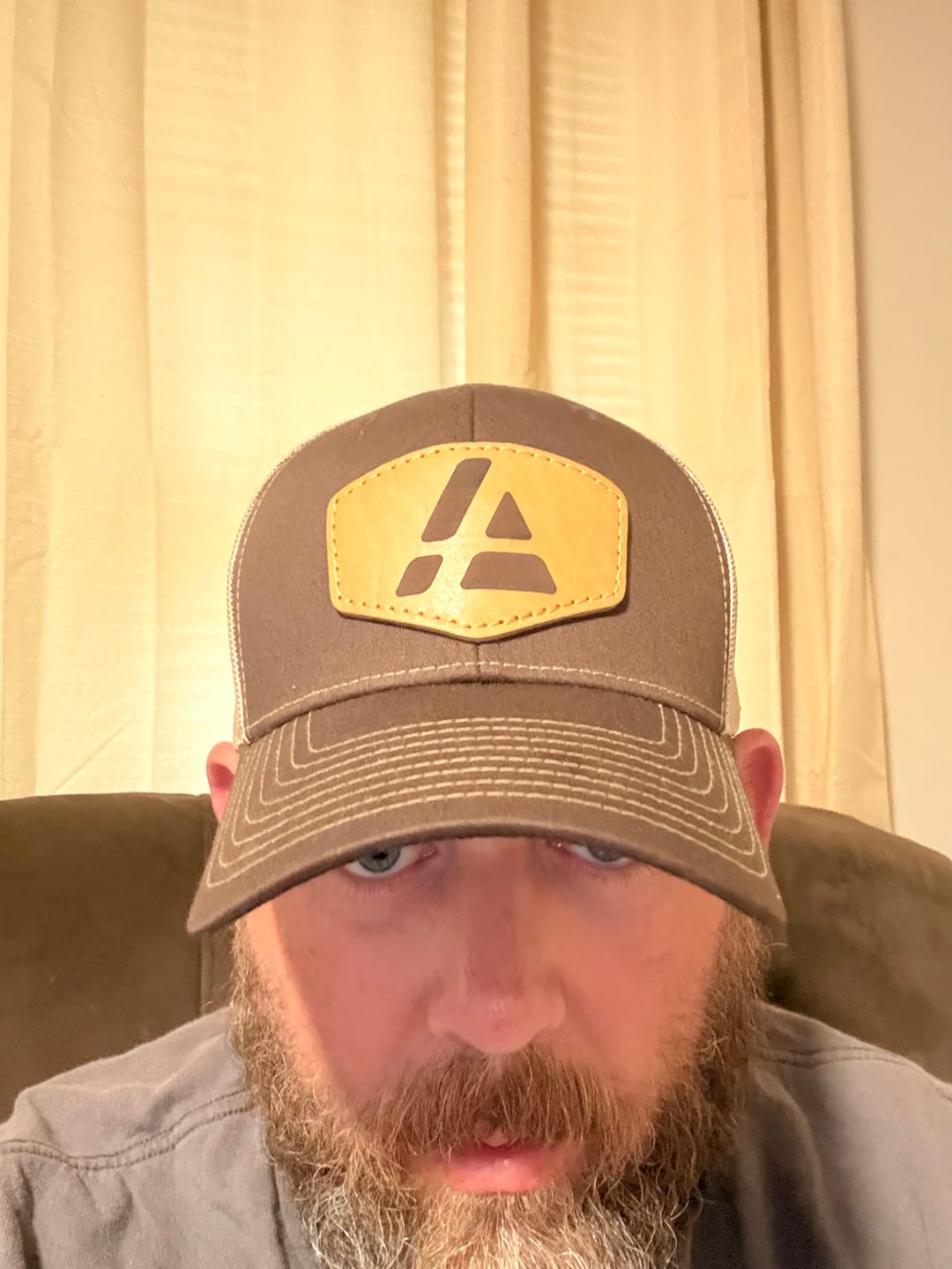 Customer photo review of Richardson 112 Custom Leather Patch Hat