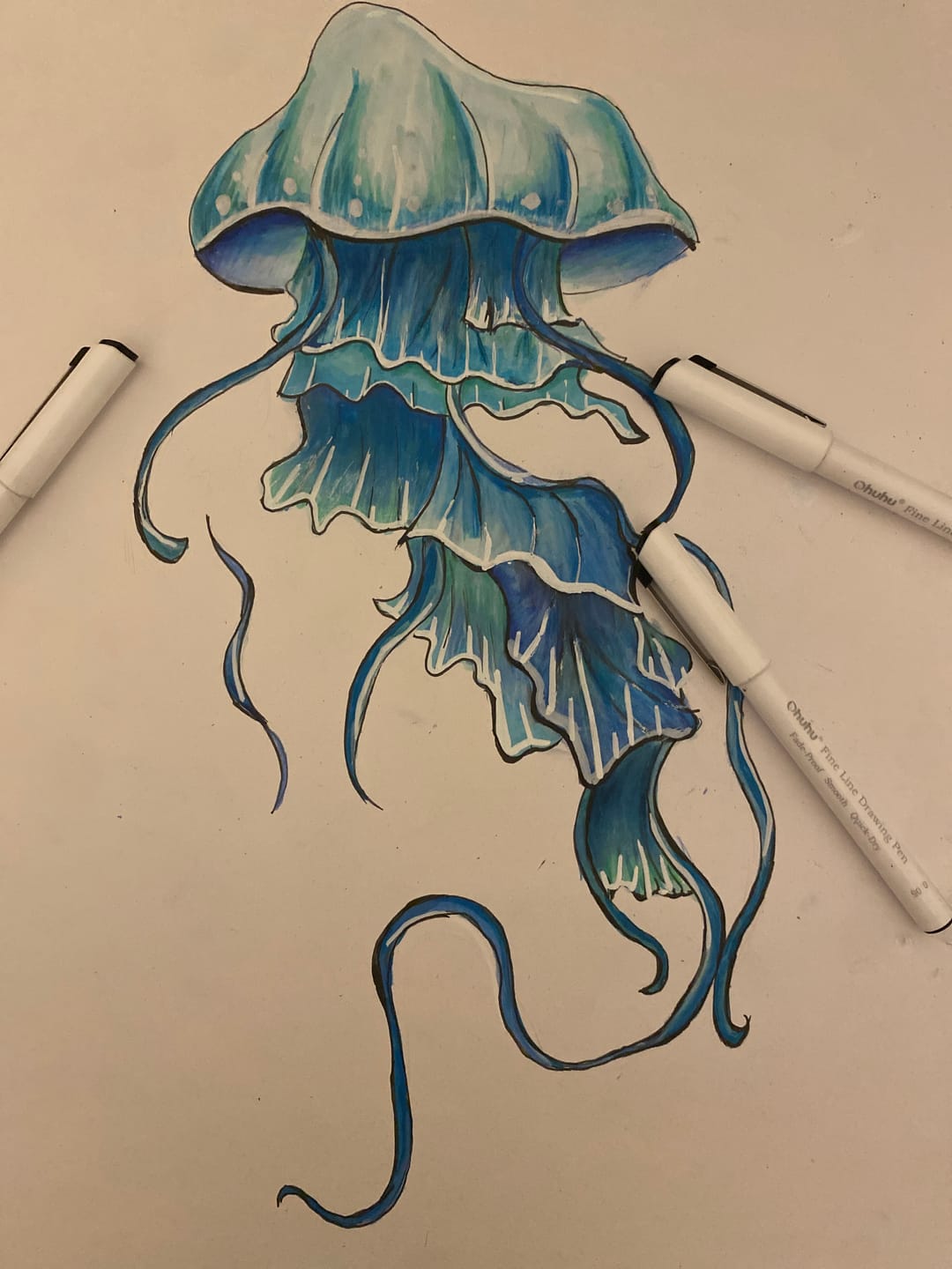 Customer photo review of Ohuhu Fineliner Drawing Pen, 8 Pack