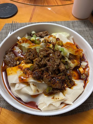 Customer photo review of [N1] Spicy Cumin Lamb Hand-Ripped Noodles Meal Kit (4 Servings)