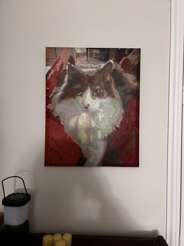 Customer photo review of Custom Pet Paint By Numbers