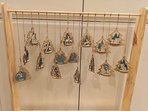 Customer photo review of 3D Christmas tree ball ornaments 16 bundle laser cut svg file