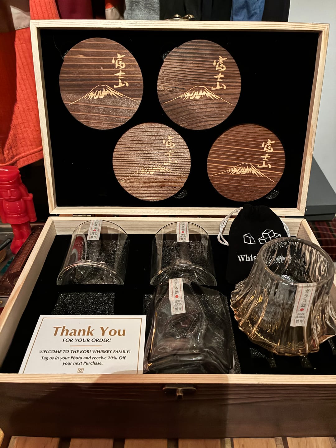 Customer photo review of Kori Whiskey - Gift Set
