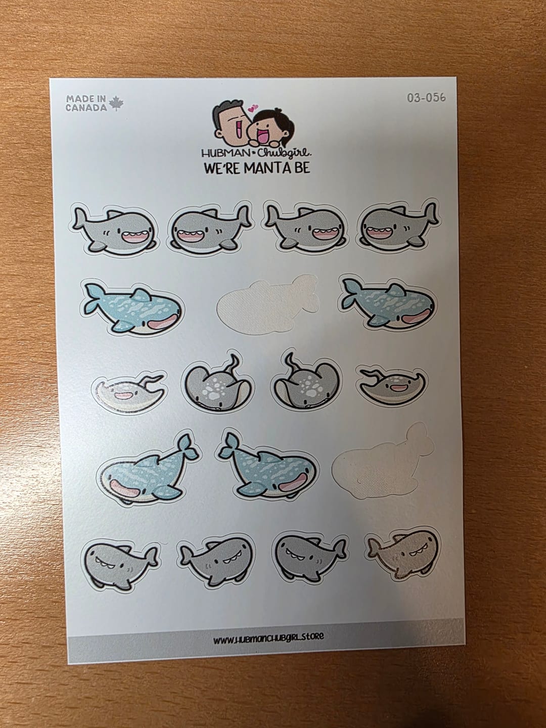 Customer photo review of We're Manta Be Planner Stickers
